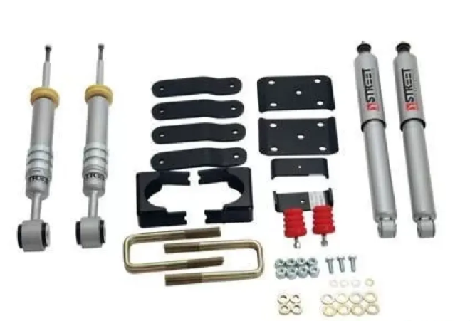 Belltech -2 to +2 Inch Front | 4 Inch Rear Lowering Kit with Street Performance Shocks Toyota Tundra V8 RWD 2007-2013